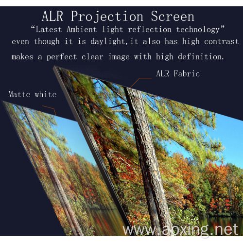 ALR projector screen for ultra short throw projector